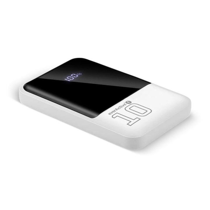 Powerbank 10 000mAh 2x USB 1x USB-C 22 5W QC4+ LCD schermo bianco