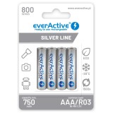 Batterie ricaricabili everActive Ni-MH R03 AAA 800 mAh Silver Line
