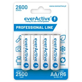 Batterie ricaricabili everActive Ni-MH R6 AA 2600 mAh Professional Line