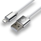 everActive Cavo USB 1m - Silicone bianco ricarica veloce 2 4A - CBS-1MW