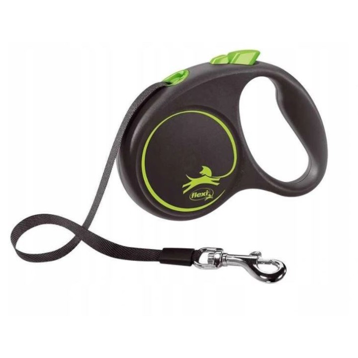FLEXI Black Design S - guinzaglio retrattile - 5 m