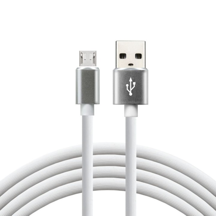 everActive Cavo USB 1m - Silicone bianco ricarica veloce 2 4A - CBS-1MW