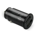 Caricabatterie auto 2 X USB 12W nero + cavo USB-C 1m