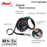 Flexi Guinzaglio automatico Black Design M 5 m blu
