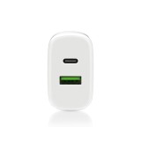 Caricabatterie 1 x USB Quick Charge 3.0 1 x USB-C PD PPS 25W bianco
