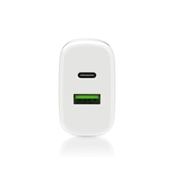 Caricabatterie 1 x USB Quick Charge 3.0 1 x USB-C PD PPS 25W bianco