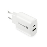 Caricabatterie 1 x USB Quick Charge 3.0 1 x USB-C PD PPS 25W bianco