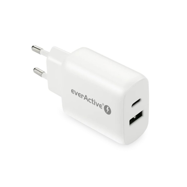 Caricabatterie 1 x USB Quick Charge 3.0 1 x USB-C PD PPS 25W bianco