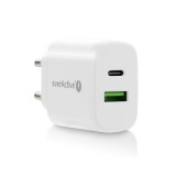 Caricabatterie 1 x USB Quick Charge 3.0 1 x USB-C PD PPS 25W bianco