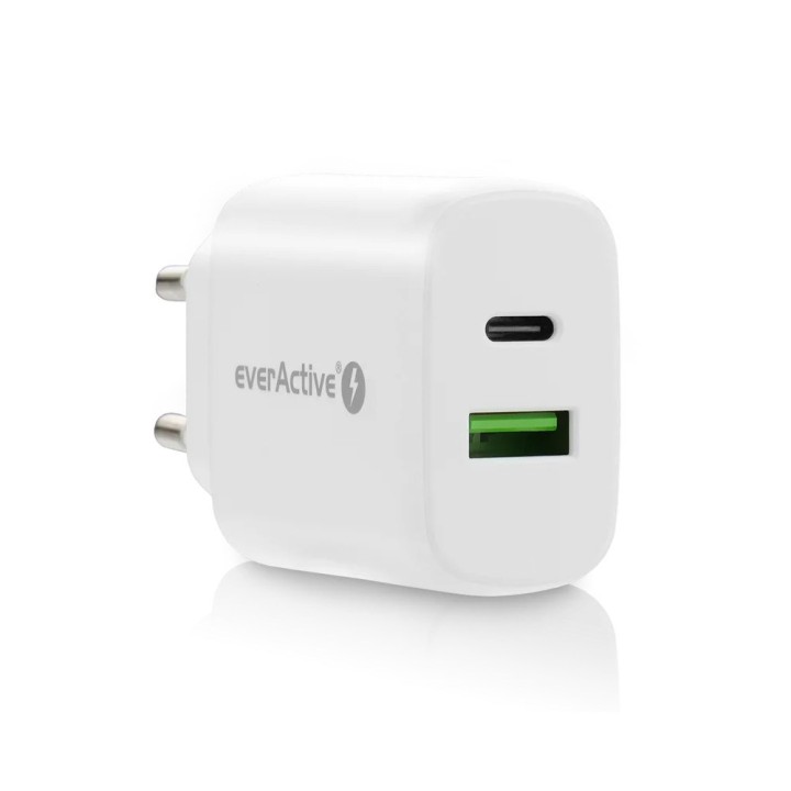 Caricabatterie 1 x USB Quick Charge 3.0 1 x USB-C PD PPS 25W bianco