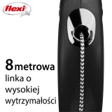 Flexi Guinzaglio retrattile per cani New CLASSIC 8 m nero
