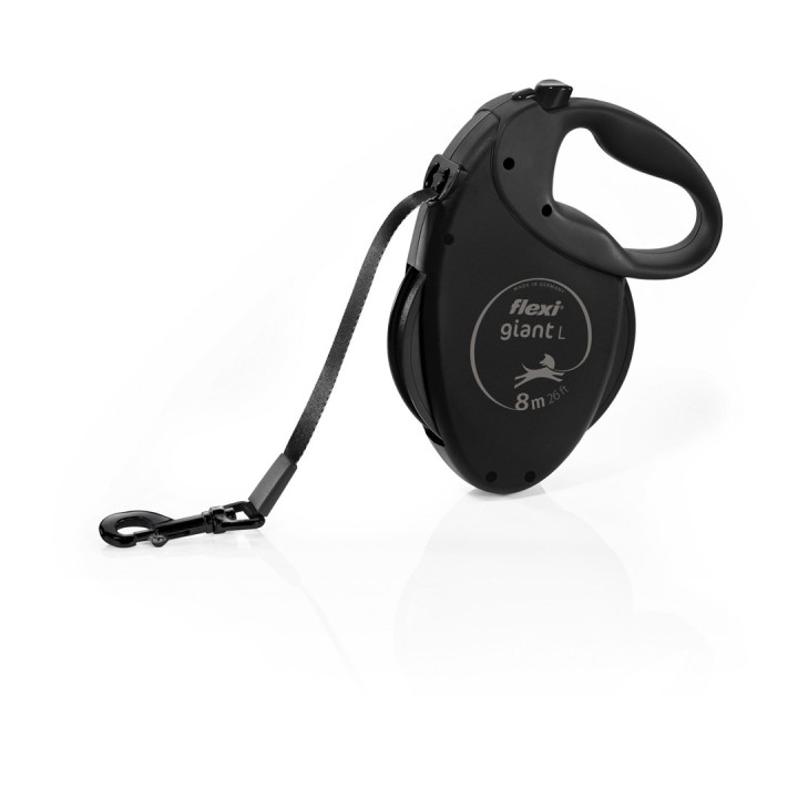 FLEXI Guinzaglio automatico per cani Giant Tape Black Edition - 8 m