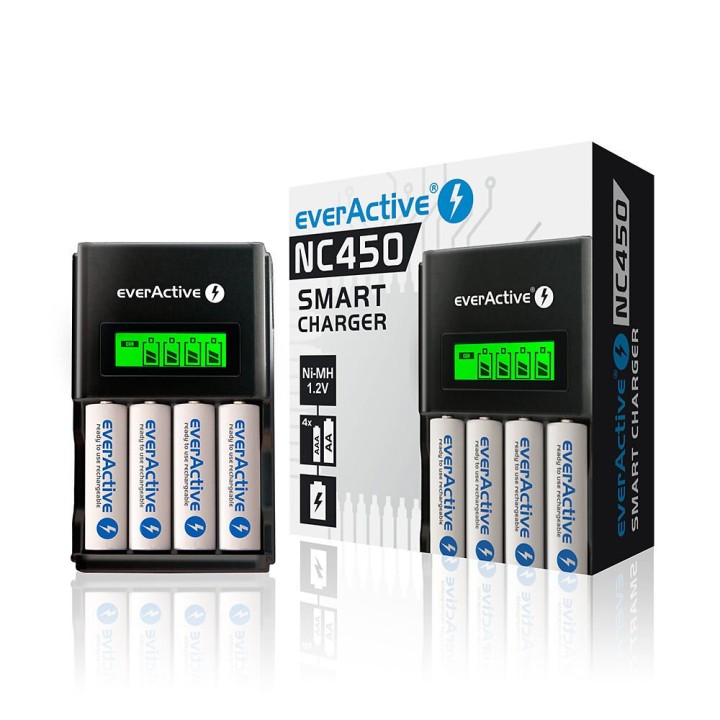 Caricabatterie everActive NC-450 Black Edition