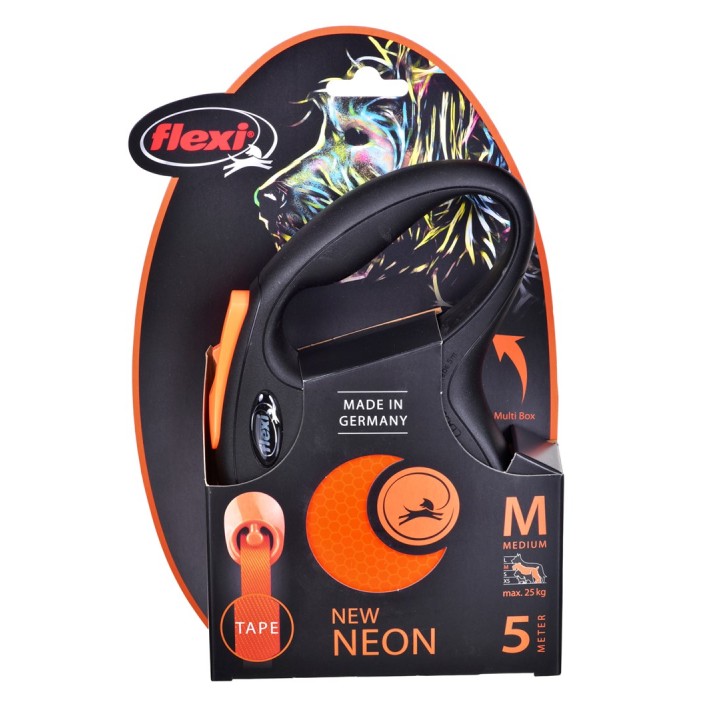 FLEXI Guinzaglio retrattile New Neon M - 5 m