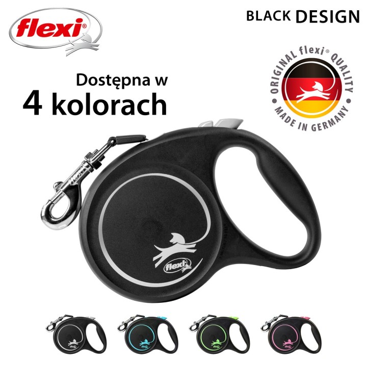 Flexi Black Design L 5 m guinzaglio retrattile per cani