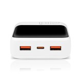 Powerbank 20 000mAh 2x USB 1x USB-C 22 5W QC4+ LCD screen bianco