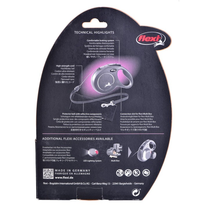 Flexi Guinzaglio retrattile per cani New Classic M 8 m