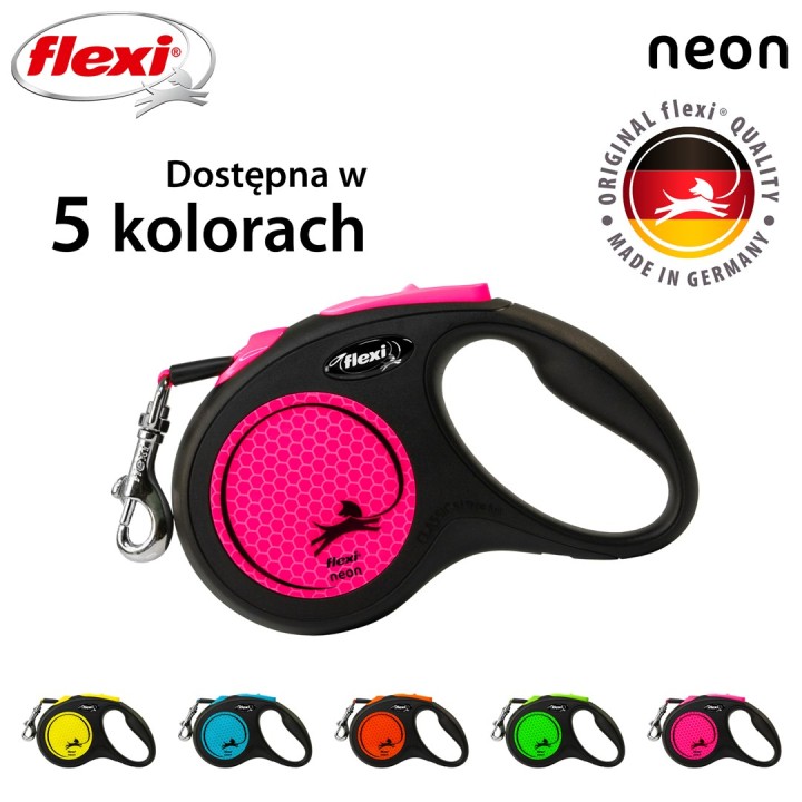 Flexi New Neon S 5 m guinzaglio retrattile per cani