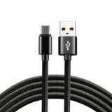 everActive Cavo USB-C 1m - Intrecciato nero ricarica veloce 3A - CBB-1CB