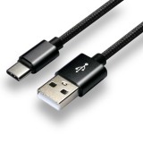 everActive Cavo USB-C 1m - Intrecciato nero ricarica veloce 3A - CBB-1CB