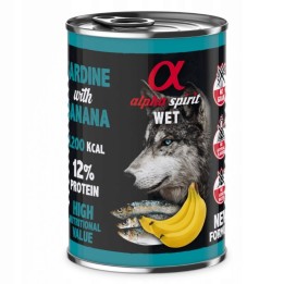 ALPHA SPIRIT WET Sardina con banana - cibo umido per cani - 400g