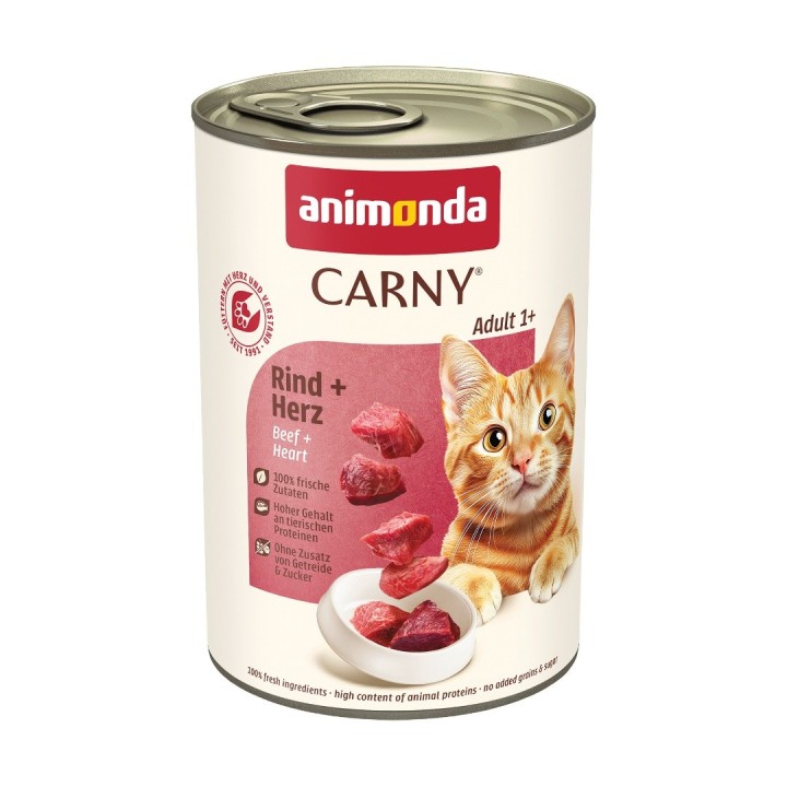 ANIMONDA Carny Adult Manzo e cuori - cibo umido per gatti - 400g