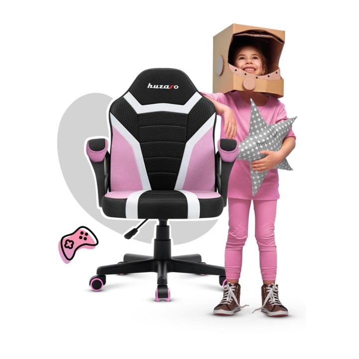 Sedia gaming per bambini Huzaro Ranger 1.0 Rosa Rete