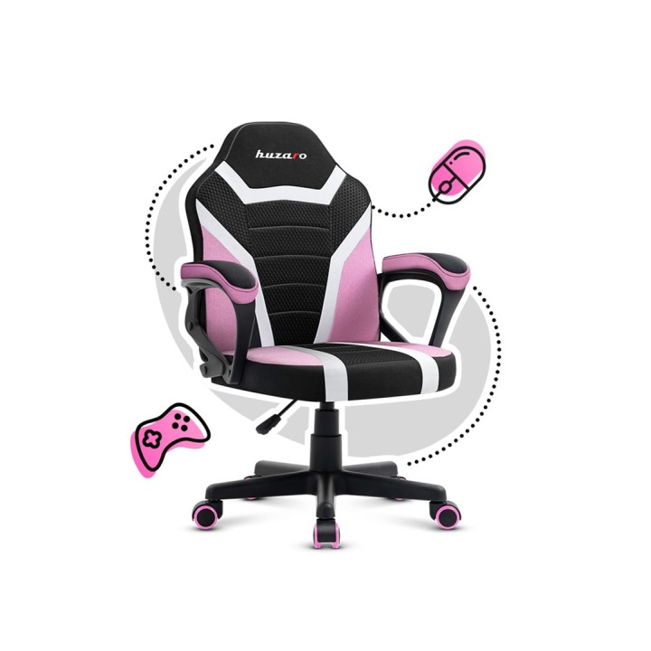 Sedia gaming per bambini Huzaro Ranger 1.0 Rosa Rete