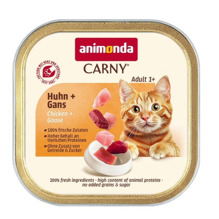ANIMONDA Carny Adult Pollo e oca - cibo umido per gatti - 85g