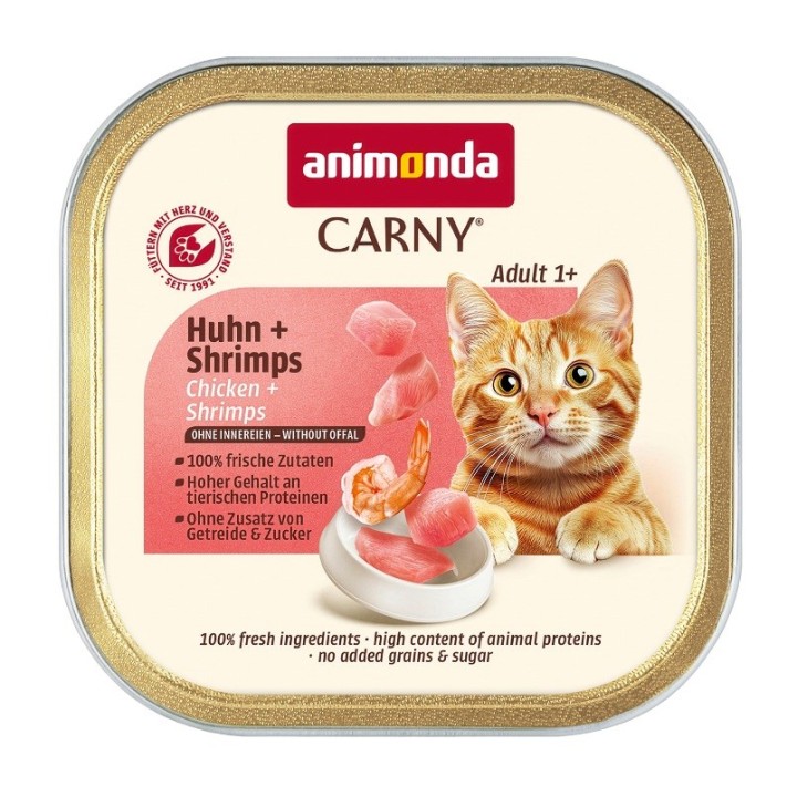 ANIMONDA Carny Adult Pollo e gamberetti - cibo umido per gatti - 85g