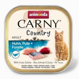 ANIMONDA Carny Country Pollo Tacchino + Trota - cibo umido per gatti - 100 g
