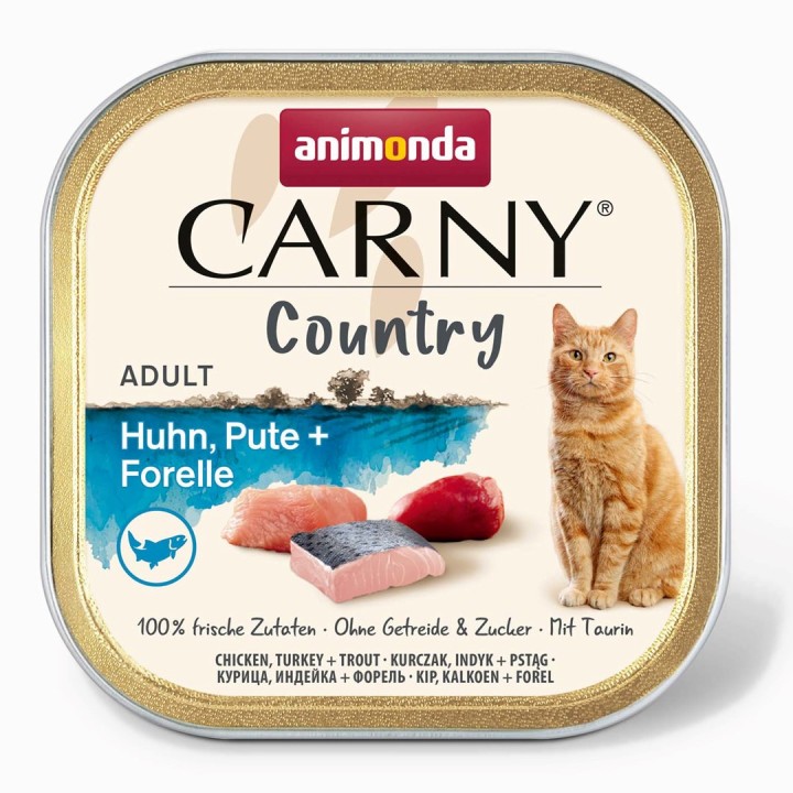 ANIMONDA Carny Country Pollo Tacchino + Trota - cibo umido per gatti - 100 g
