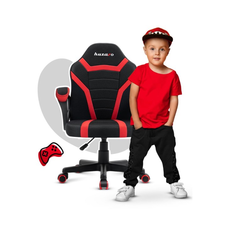 Sedia gaming per bambini Huzaro Ranger 1.0 Rossa Rete nero rosso