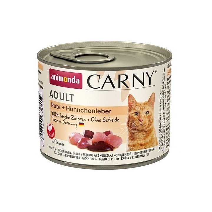 ANIMONDA Cat Carny Adult Tacchino con fegato di pollo - cibo umido per gatti - 200 g