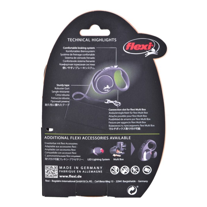 Flexi Black Design S 5 m guinzaglio retrattile per cani
