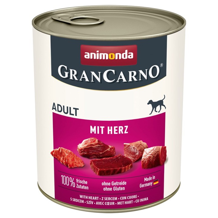 ANIMONDA GranCarno Adult con cuori - cibo umido per cani - 800g