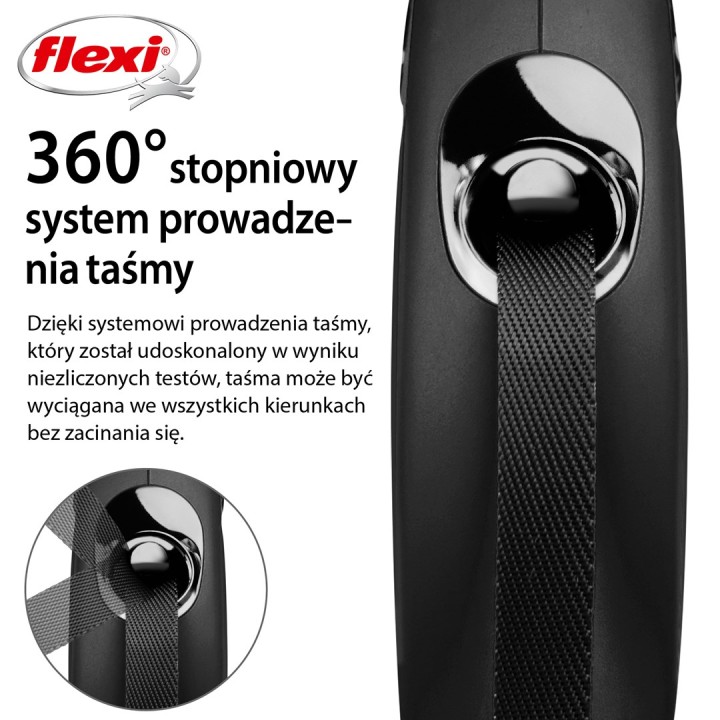 Flexi Guinzaglio retrattile per cani New CLASSIC 5 m nero