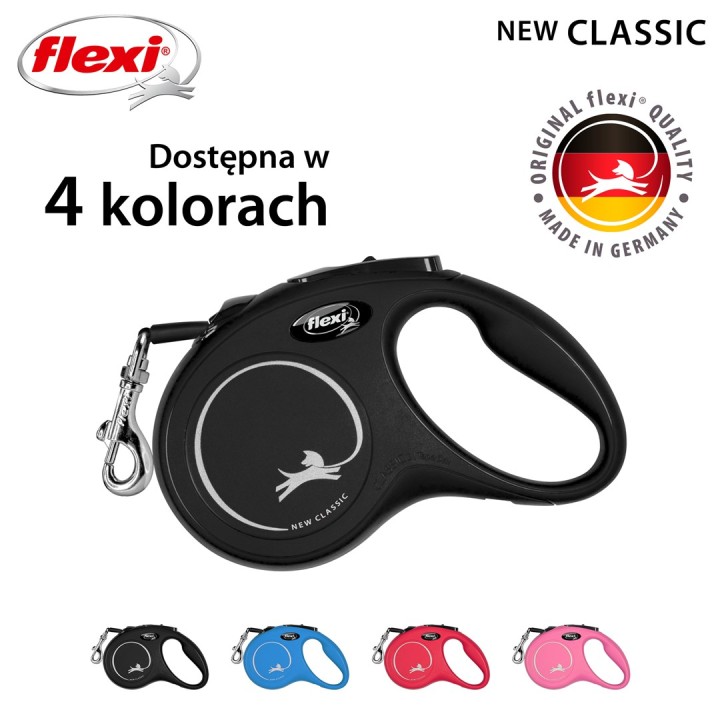 Flexi Guinzaglio retrattile per cani New CLASSIC 5 m nero