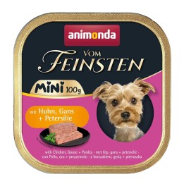 ANIMONDA Vom Feinsten Adult Mini pollo oca e prezzemolo - cibo umido per cani - 100g