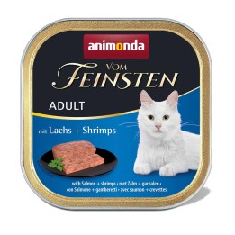 ANIMONDA Vom Feinsten Adult Salmone con gamberetti - cibo umido per gatti - 100g