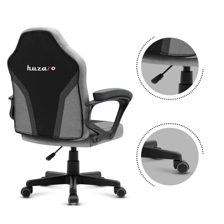 Sedia gaming per bambini Huzaro HZ-Ranger 1.0 Grigia Rete grigio e nero