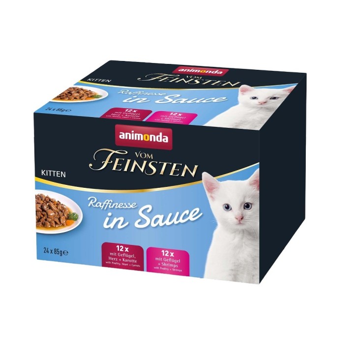 ANIMONDA Vom Feinsten Kitten Raffinesse in salsa - cibo umido per gatti - 24x85g