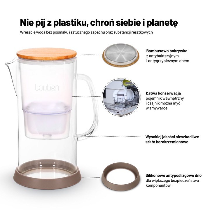Lauben brocca filtrante in vetro 32GW