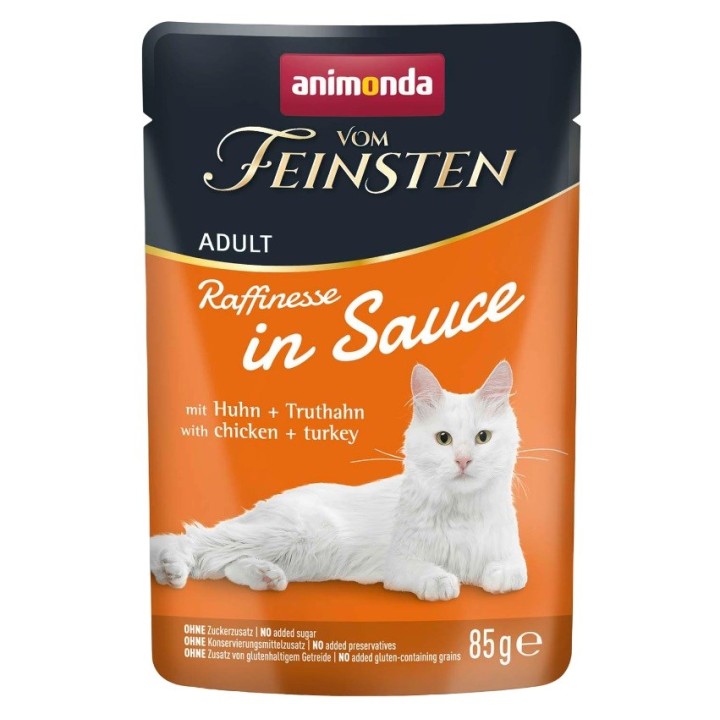 ANIMONDA Vom Feinsten Raffinesse in salsa pollo con tacchino - cibo umido per gatti - 85g