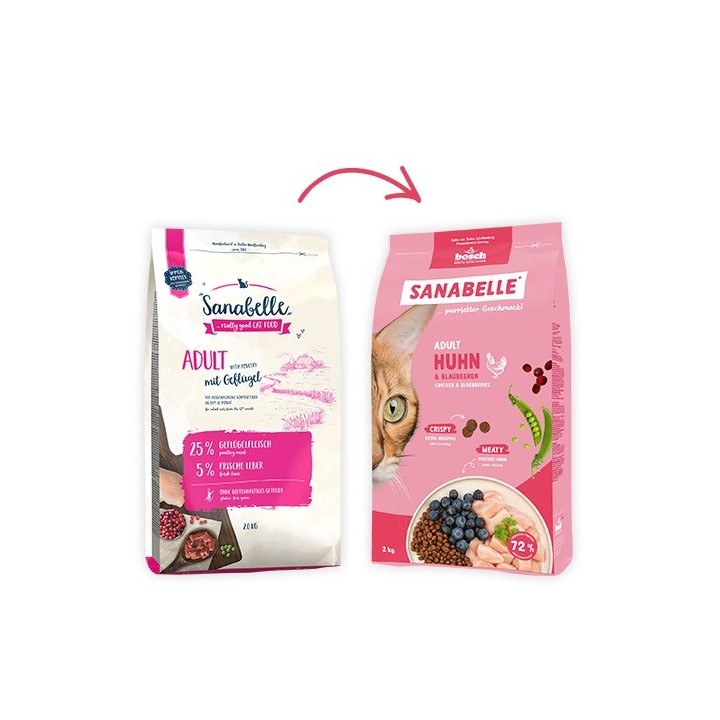 BOSCH Sanabelle Life Adult Pollo e Mirtilli - cibo secco per gatti - 8kg