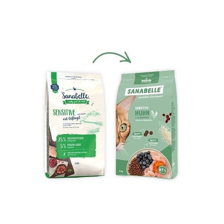 BOSCH Sanabelle Sensitive con pollo - cibo secco per gatti - 2kg