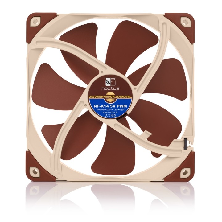 Noctua NF-A14 Ventola case per PC 14 cm Beige marrone