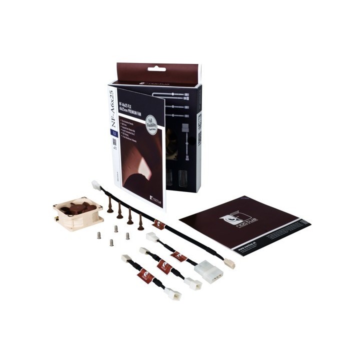 Noctua NF-A6X25 FLX Sistema di raffreddamento per computer Ventola per case 6 cm marrone