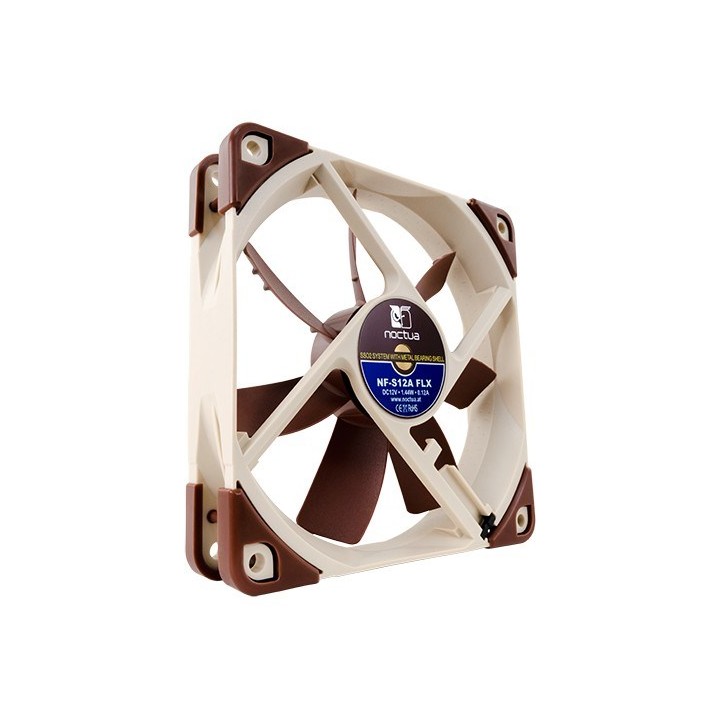 Noctua NF-S12A FLX Ventola per case 12 cm beige marrone