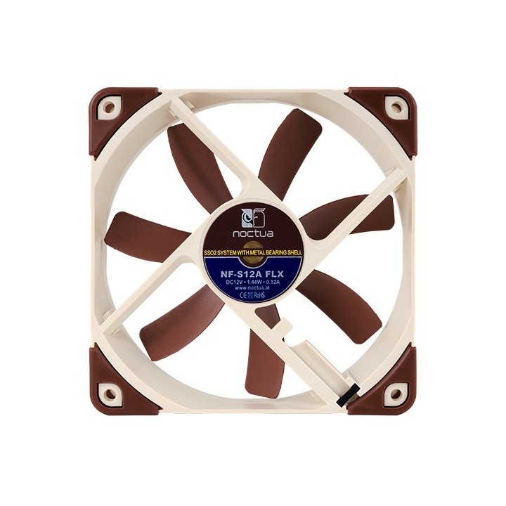 Noctua NF-S12A FLX Ventola per case 12 cm beige marrone